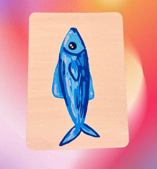 "neon fin" print